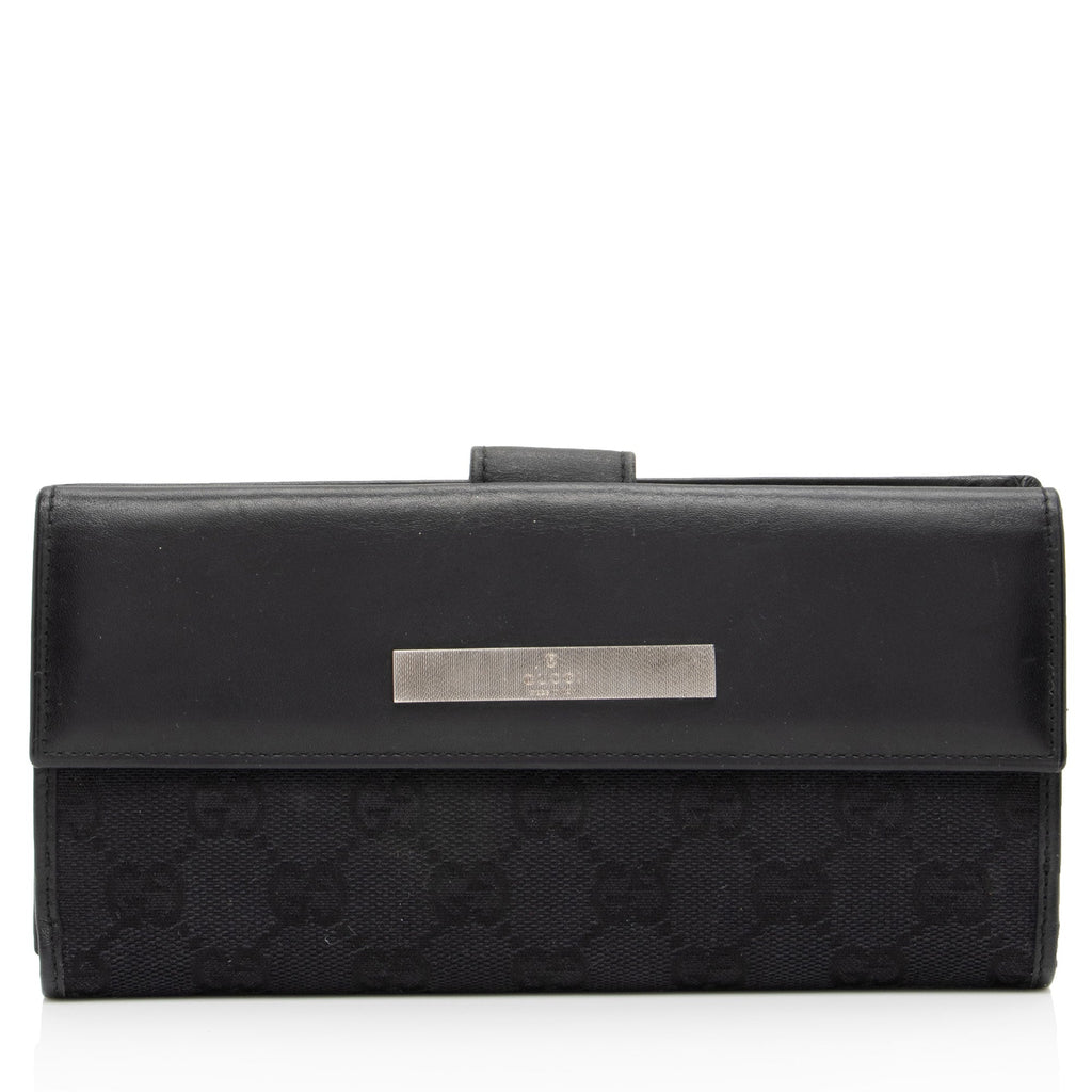 Gucci GG Canvas Flap Continental Wallet (SHF-5hwW9Y)