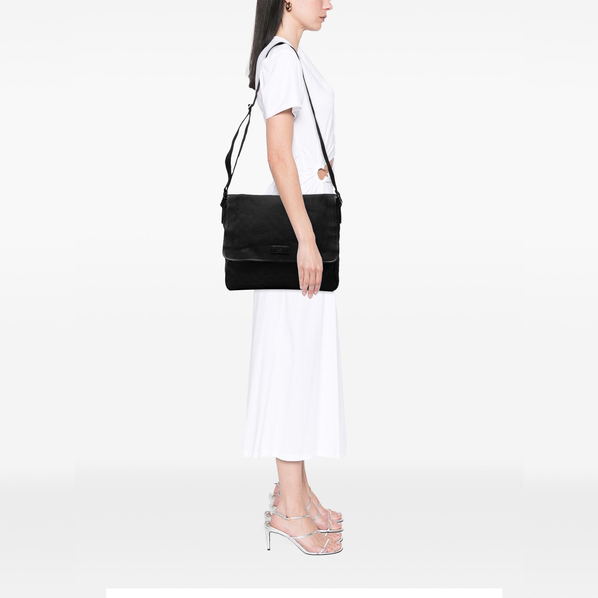 Gucci GG Canvas Flap Messenger Bag