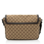 Gucci GG Canvas Flap Messenger (SHF-jreKOd)