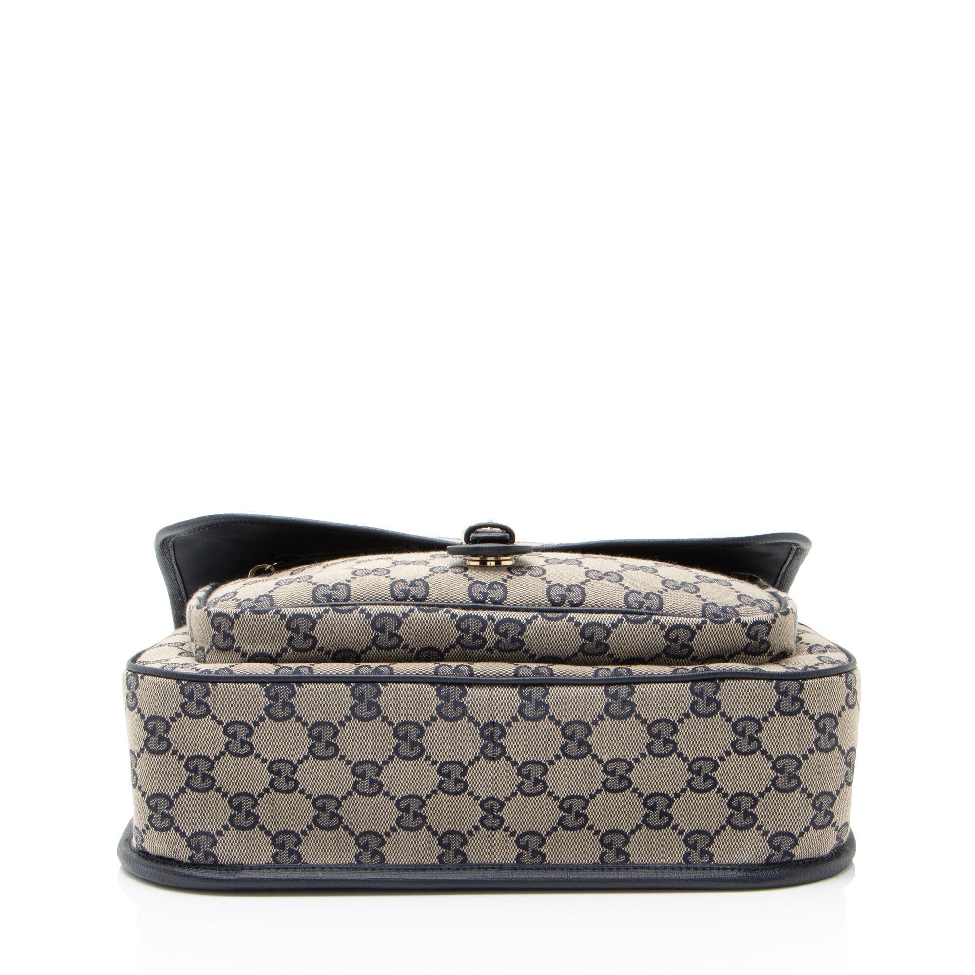 Gucci GG Canvas Buckle Flap Messenger
