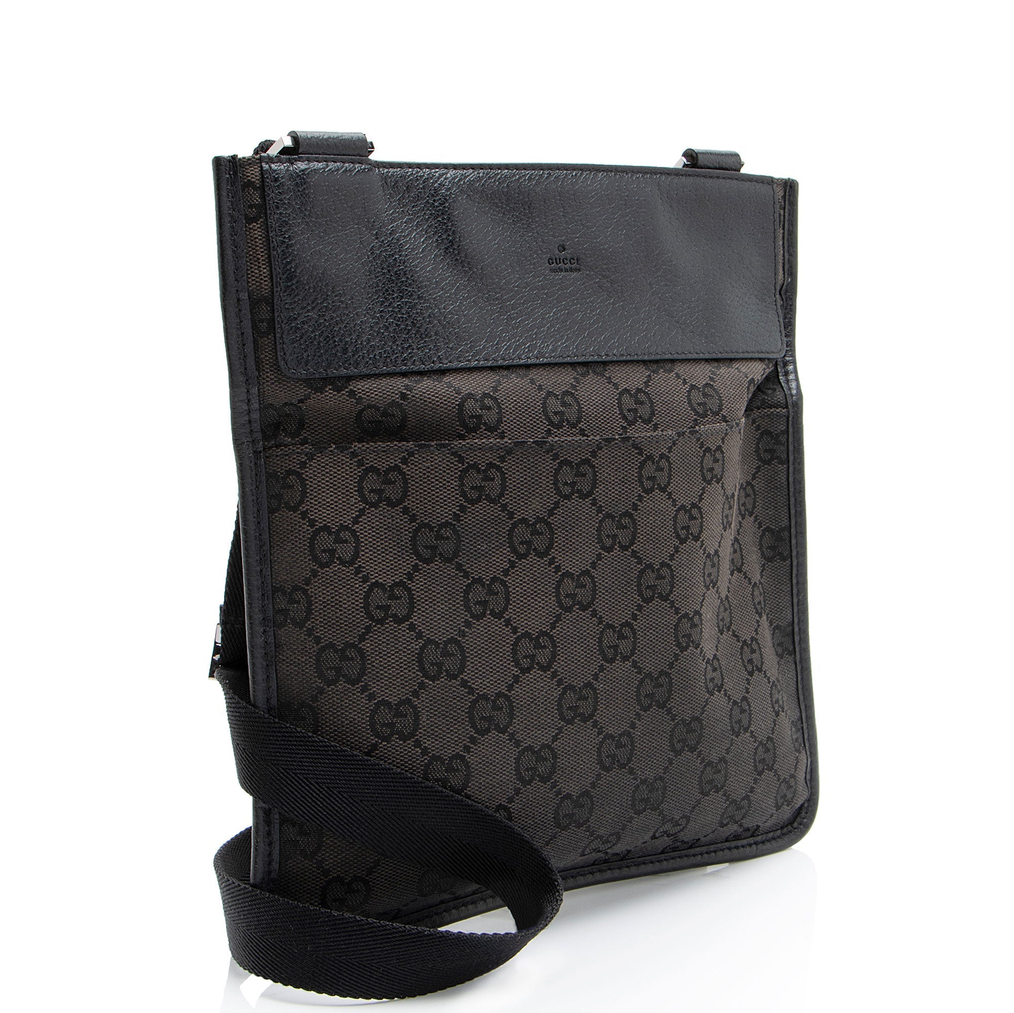 Gucci GG Canvas Flat Messenger (SHF-Br9CH5)