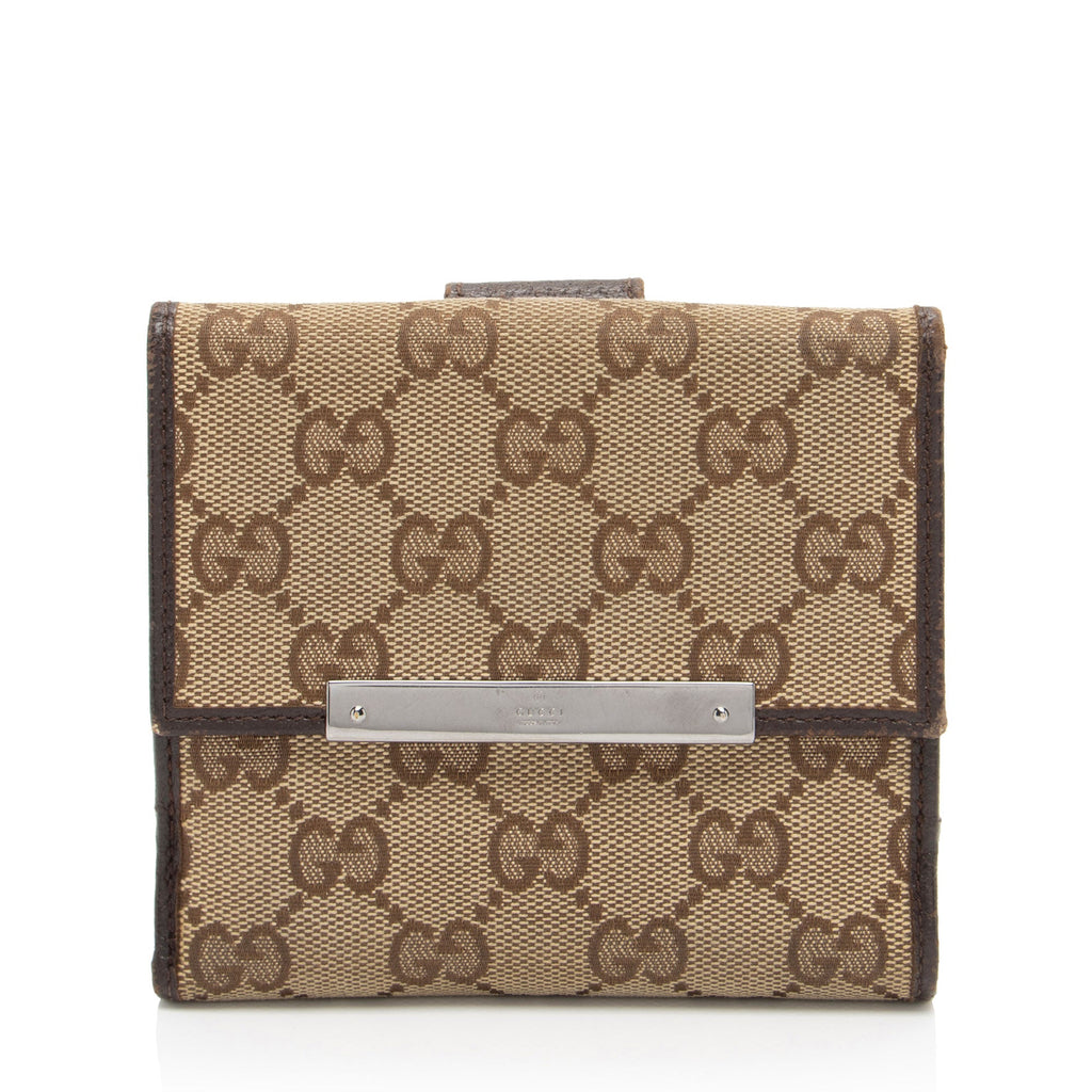 Gucci GG Canvas French Wallet (SHF-Acn7sT)
