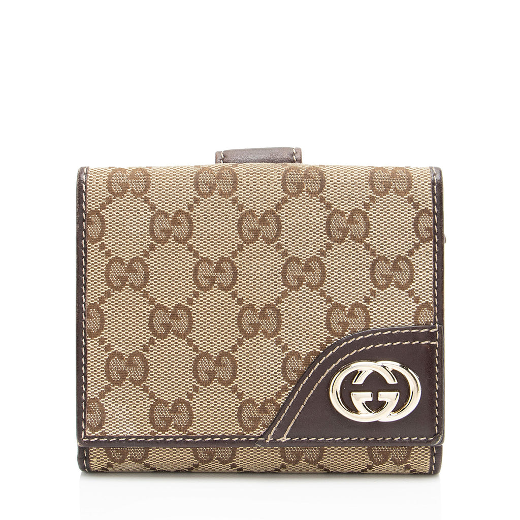 Gucci GG Canvas New Britt French Wallet