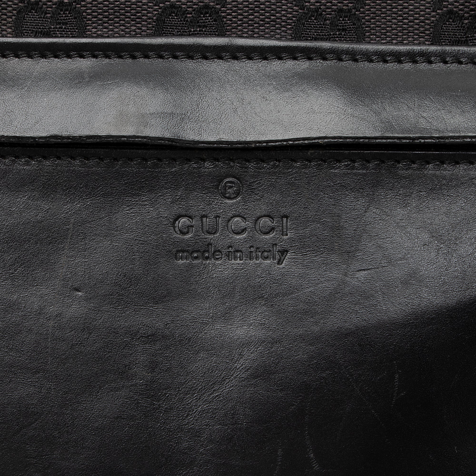 Gucci GG Canvas Front Pocket E/W Shopping Tote (SHF-23636)