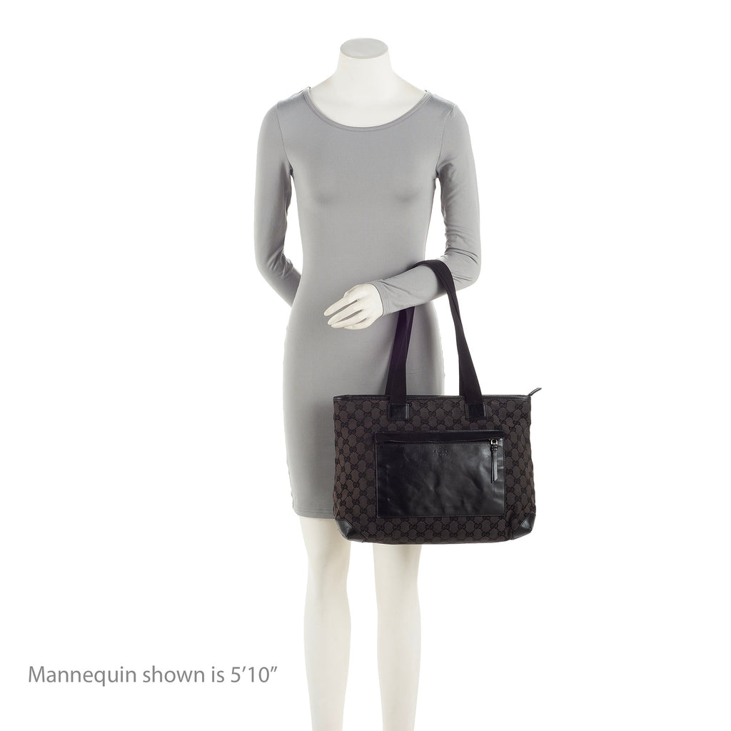 Gucci GG Canvas Front Pocket E/W Shopping Tote (SHF-23636)