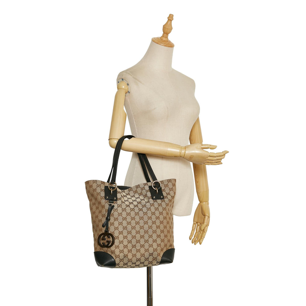 Gucci GG Canvas GG Charm Tote (SHG-36503)