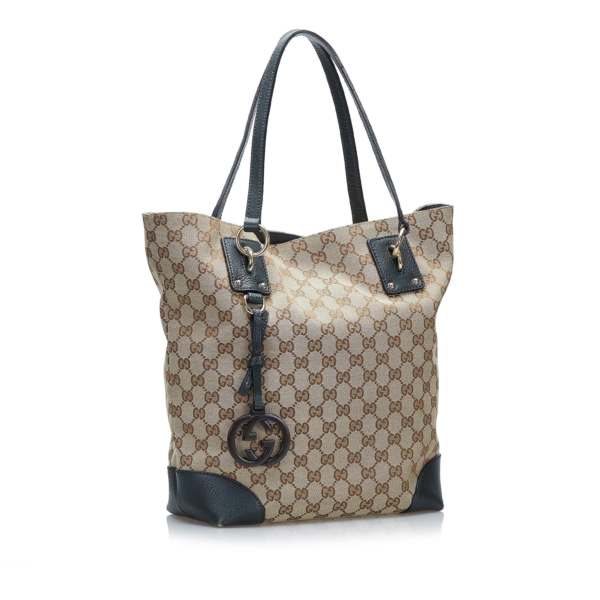 Gucci GG Canvas GG Charm Tote (SHG-36503)