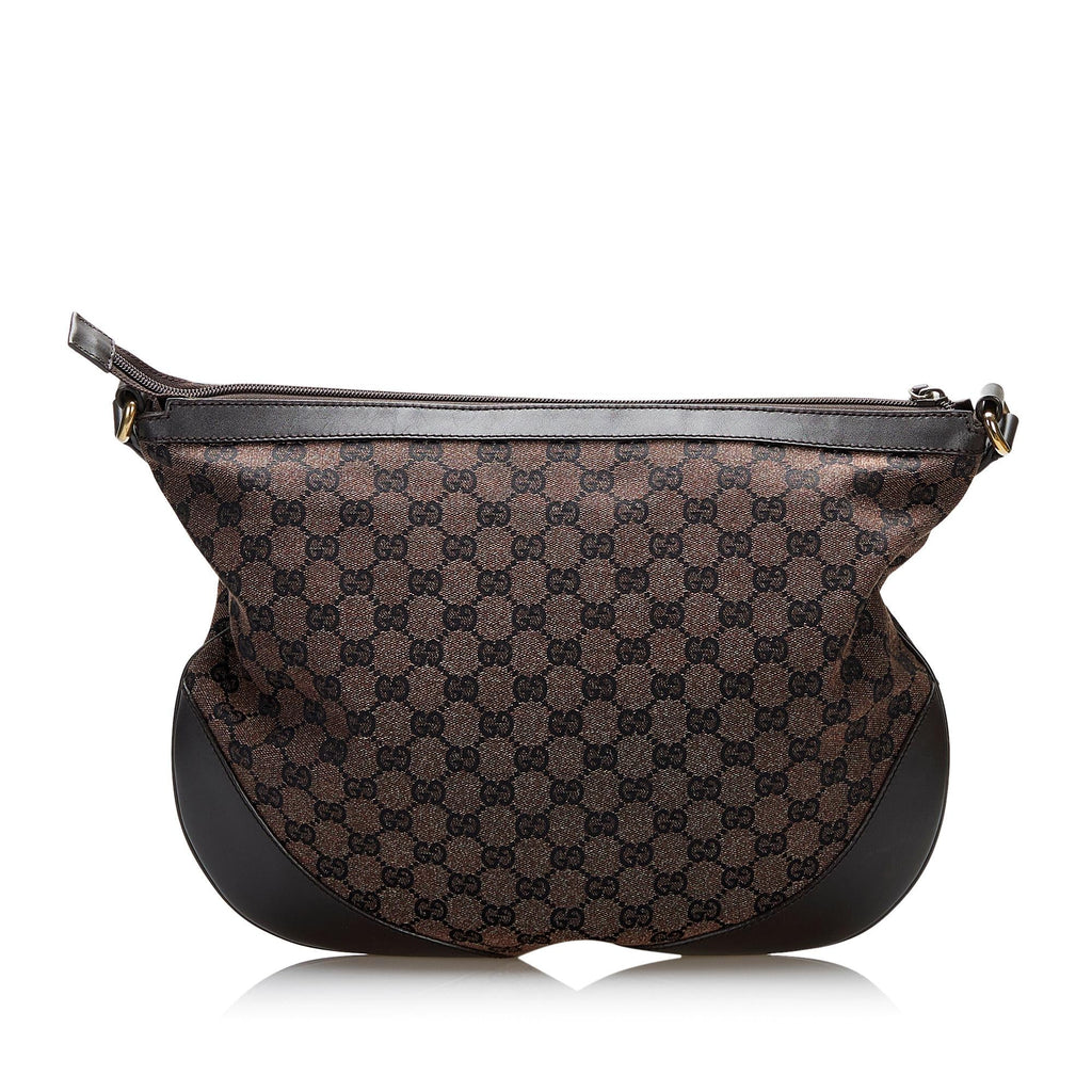 Gucci GG Canvas Half Moon Crossbody (SHG-37361)