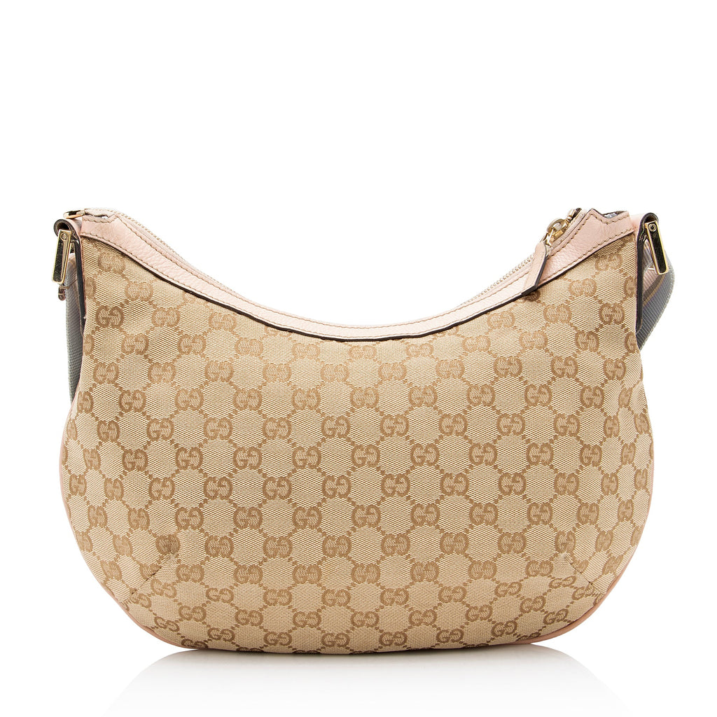 Gucci GG Canvas Half Moon Medium Messenger Bag (SHF-3lgdQ3)
