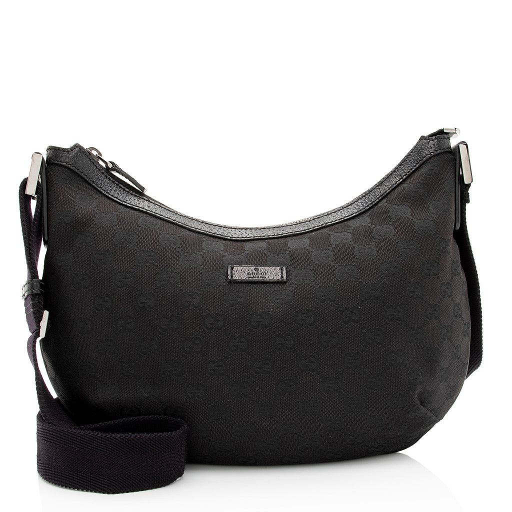 Gucci GG Canvas Half Moon Medium Messenger Bag (SHF-aTmqfv)