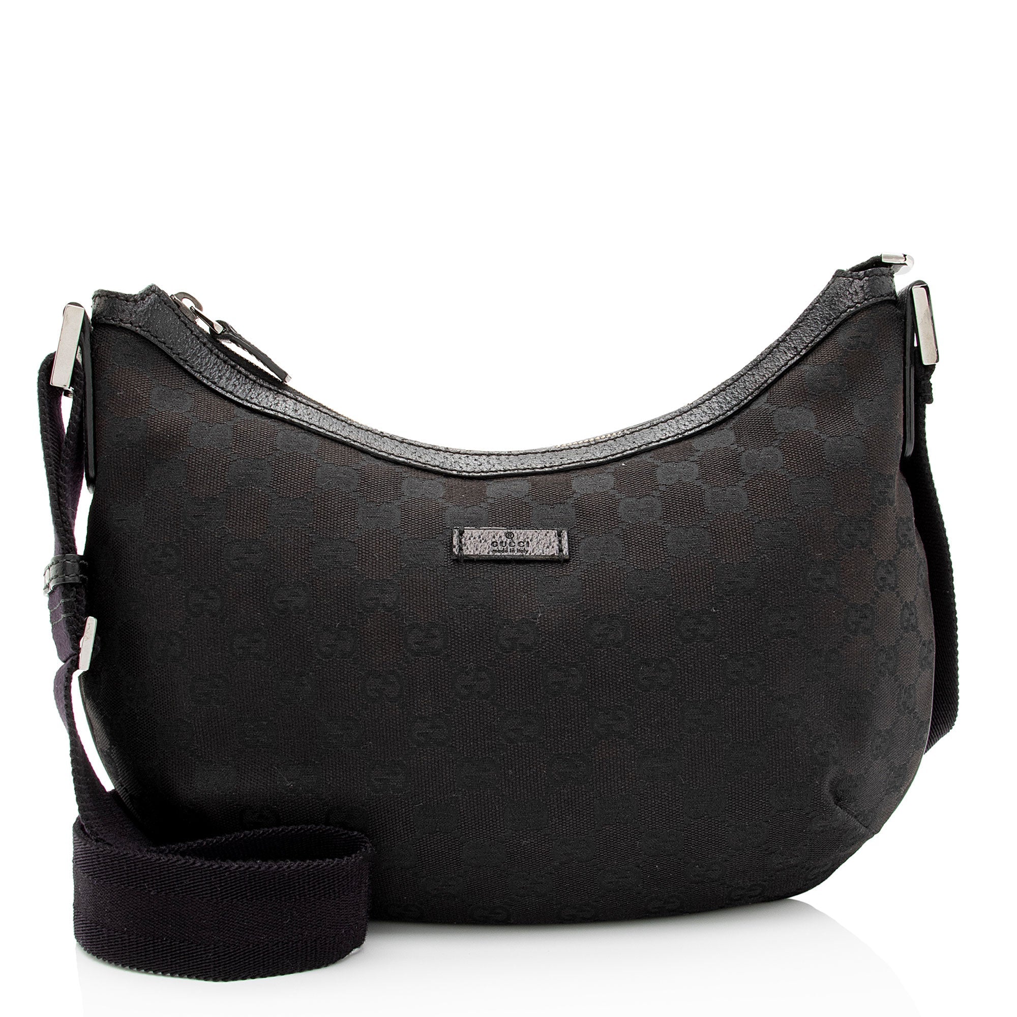 Gucci GG Canvas Half Moon Medium Messenger Bag (SHF-aTmqfv)