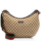 Gucci GG Canvas Half Moon Medium Messenger (SHF-JzXzNp)
