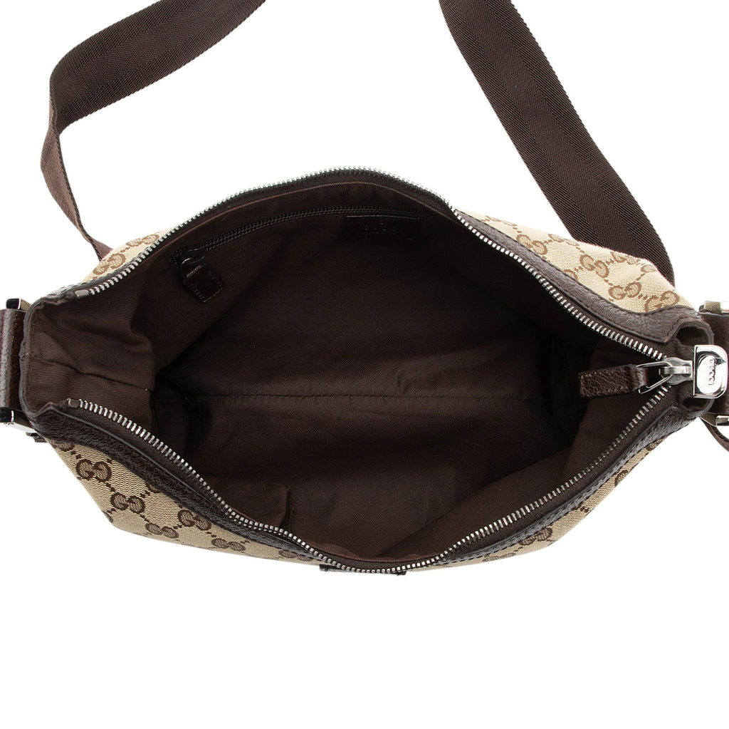 Gucci GG Canvas Half Moon Medium Messenger (SHF-wdpRGn)