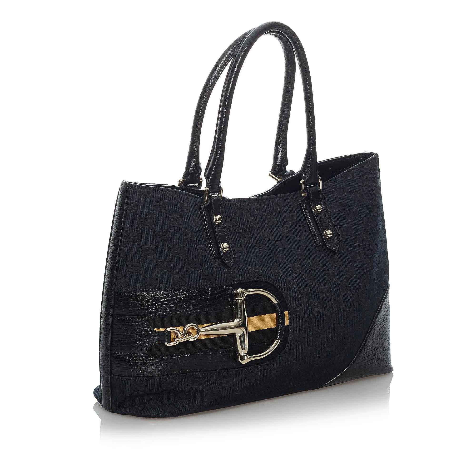 Gucci GG Canvas Hasler Tote Bag (SHG-29653)