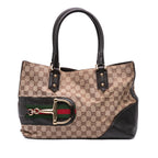 Gucci GG Canvas Hasler Web Tote
