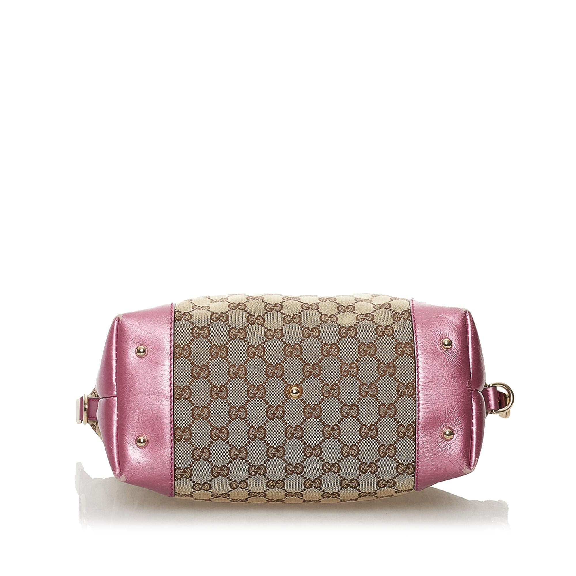 Gucci GG Canvas Heart Bit Satchel (SHG-32482)