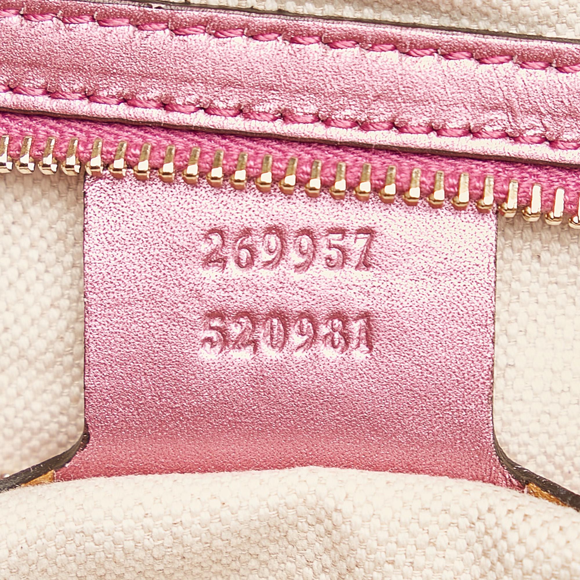 Gucci GG Canvas Heart Bit Satchel (SHG-32482)