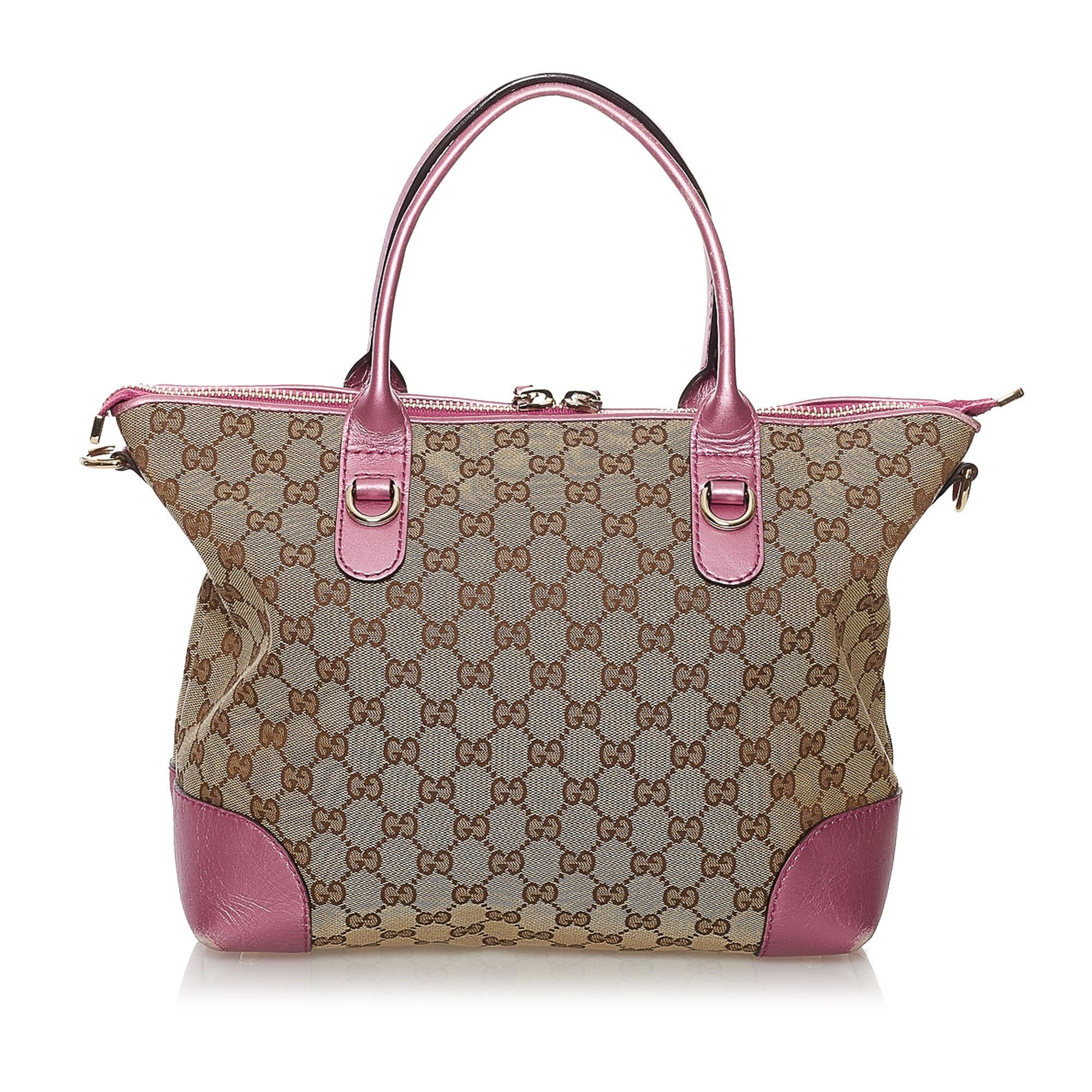 Gucci GG Canvas Heart Bit Satchel (SHG-32482)