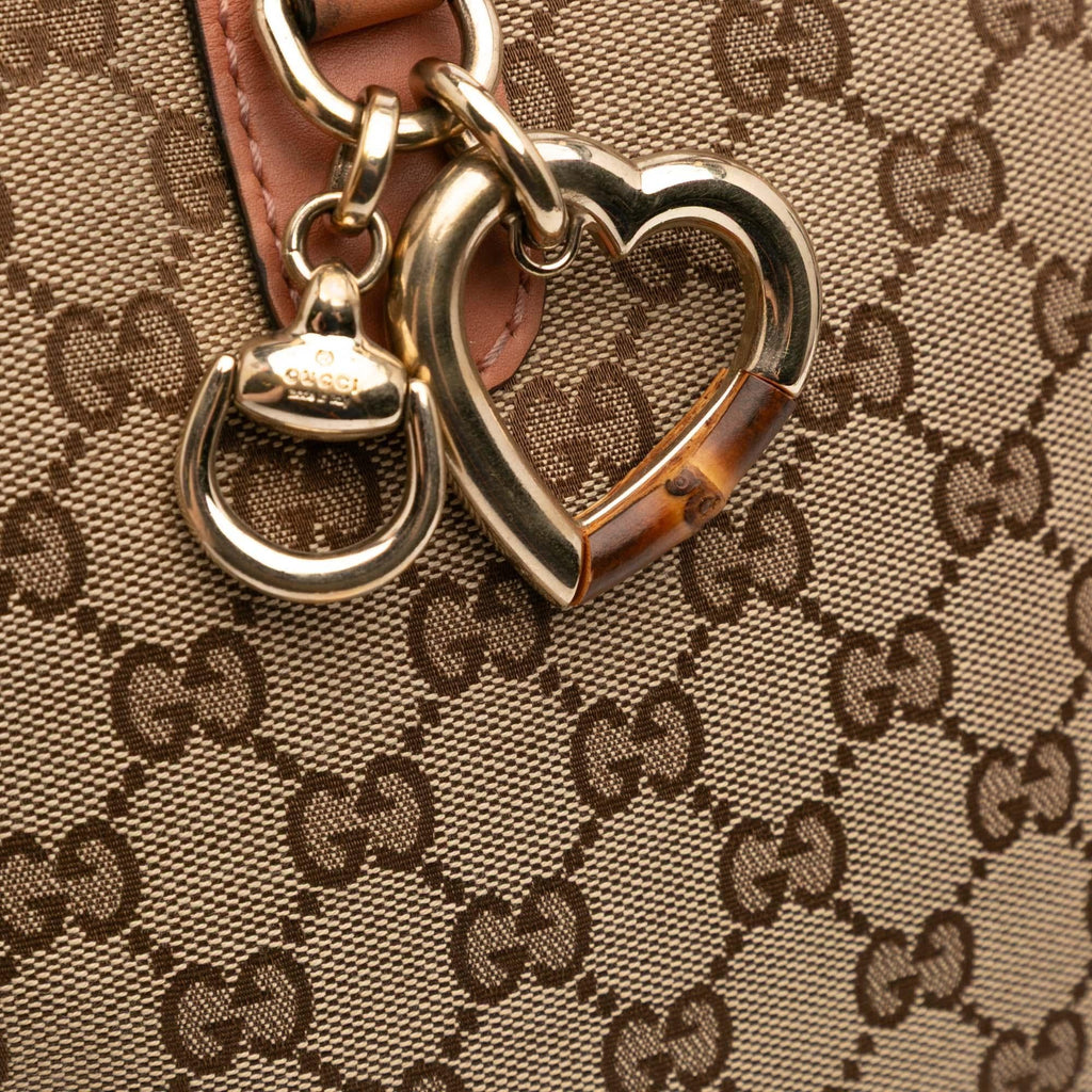 Gucci GG Canvas Heart Bit Satchel