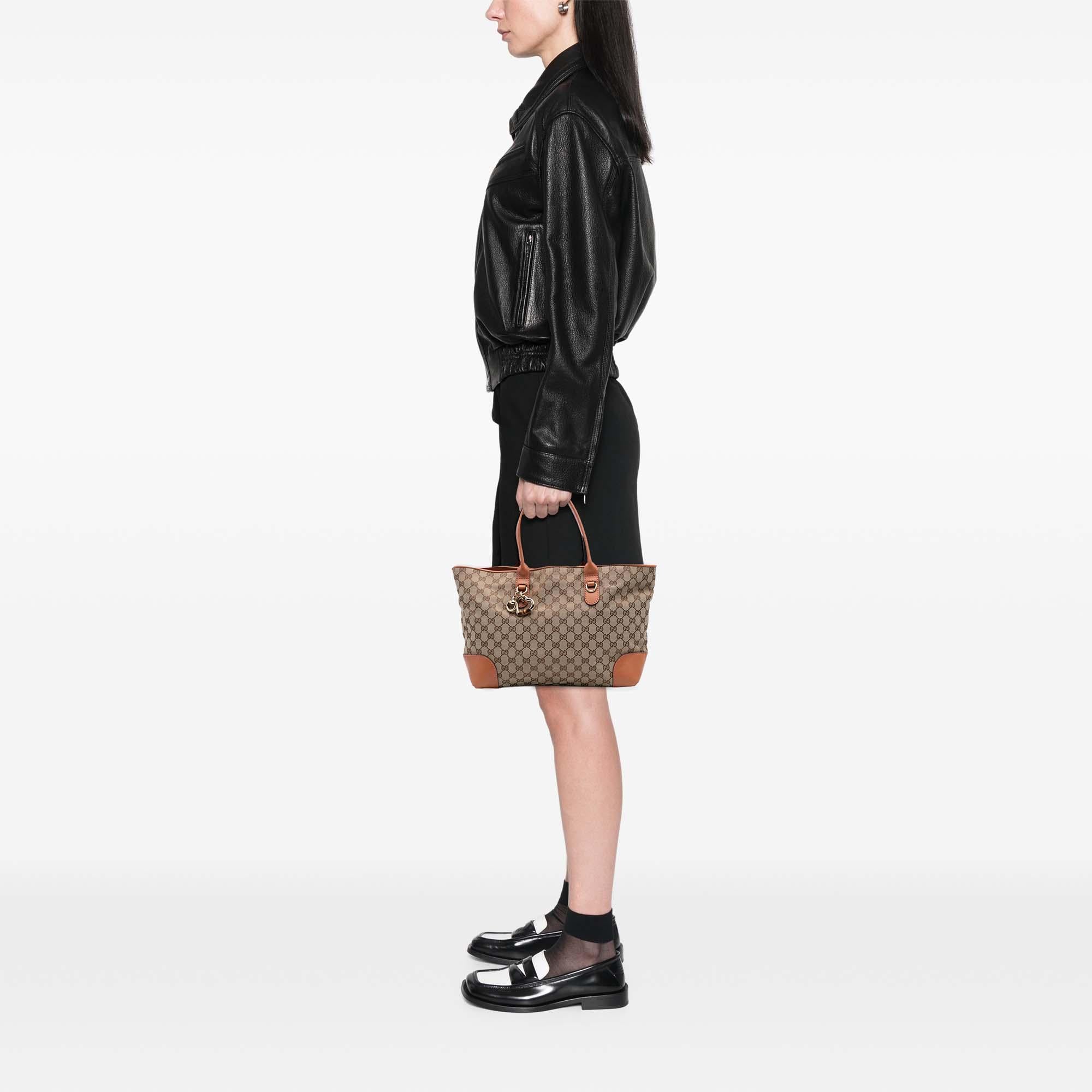 Gucci GG Canvas Heart Bit Tote