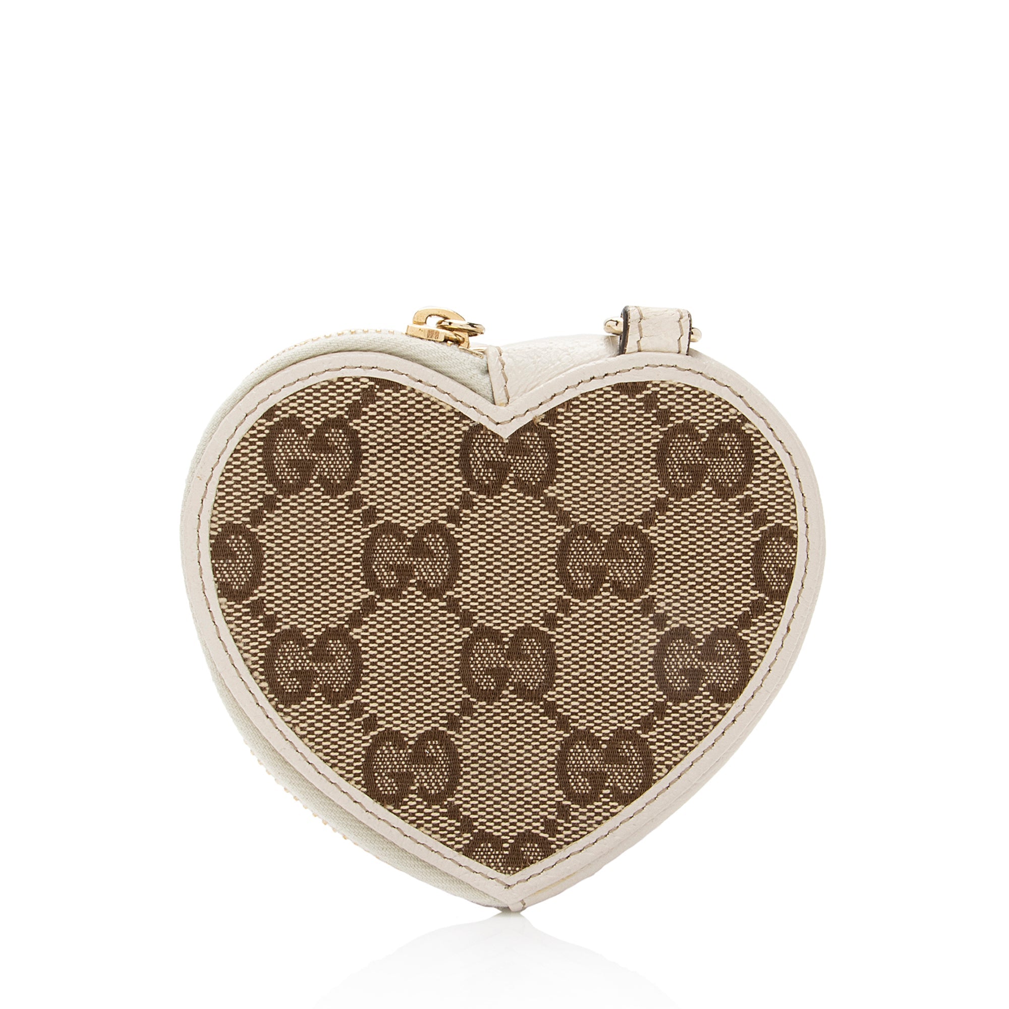 Gucci GG Canvas Heart Coin Pouch (SHF-8ldoVR)