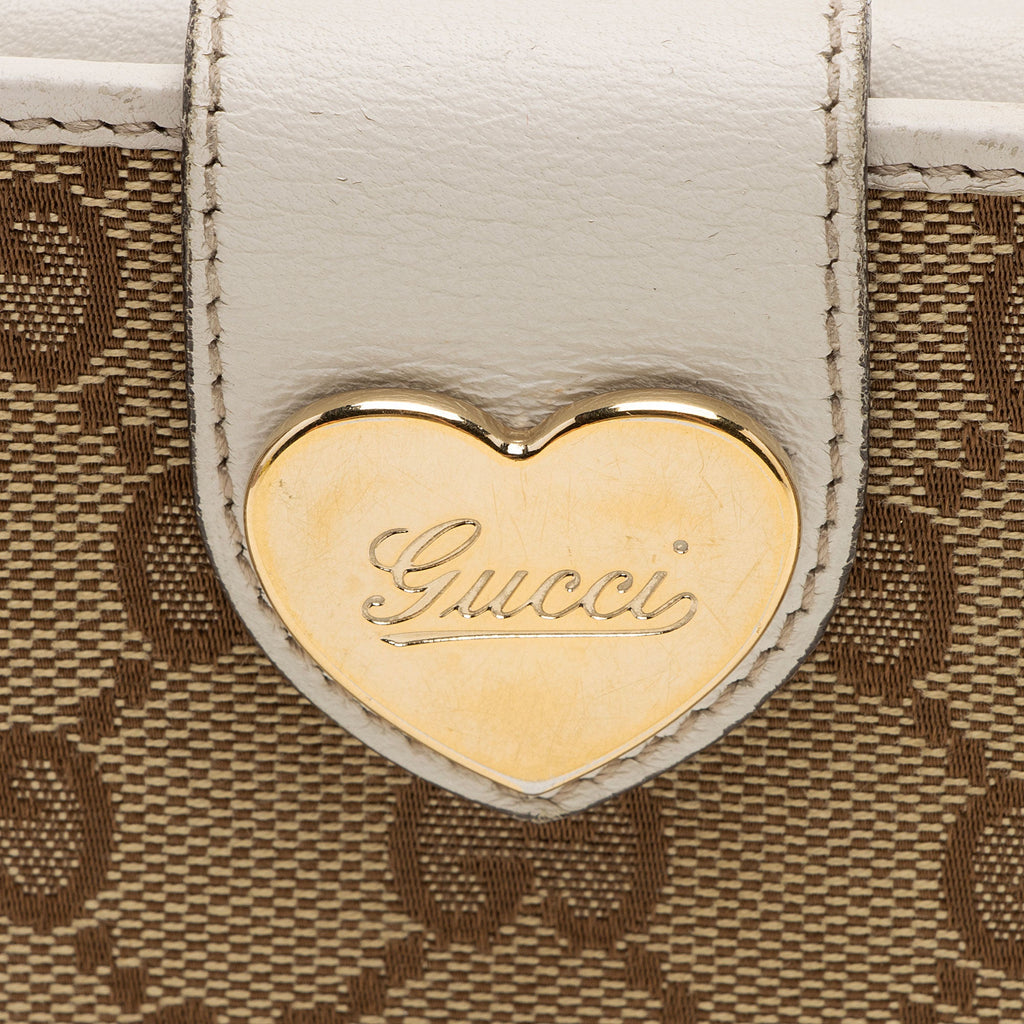 Gucci GG Canvas Heart Script Continental Wallet (SHF-6kTDdx)