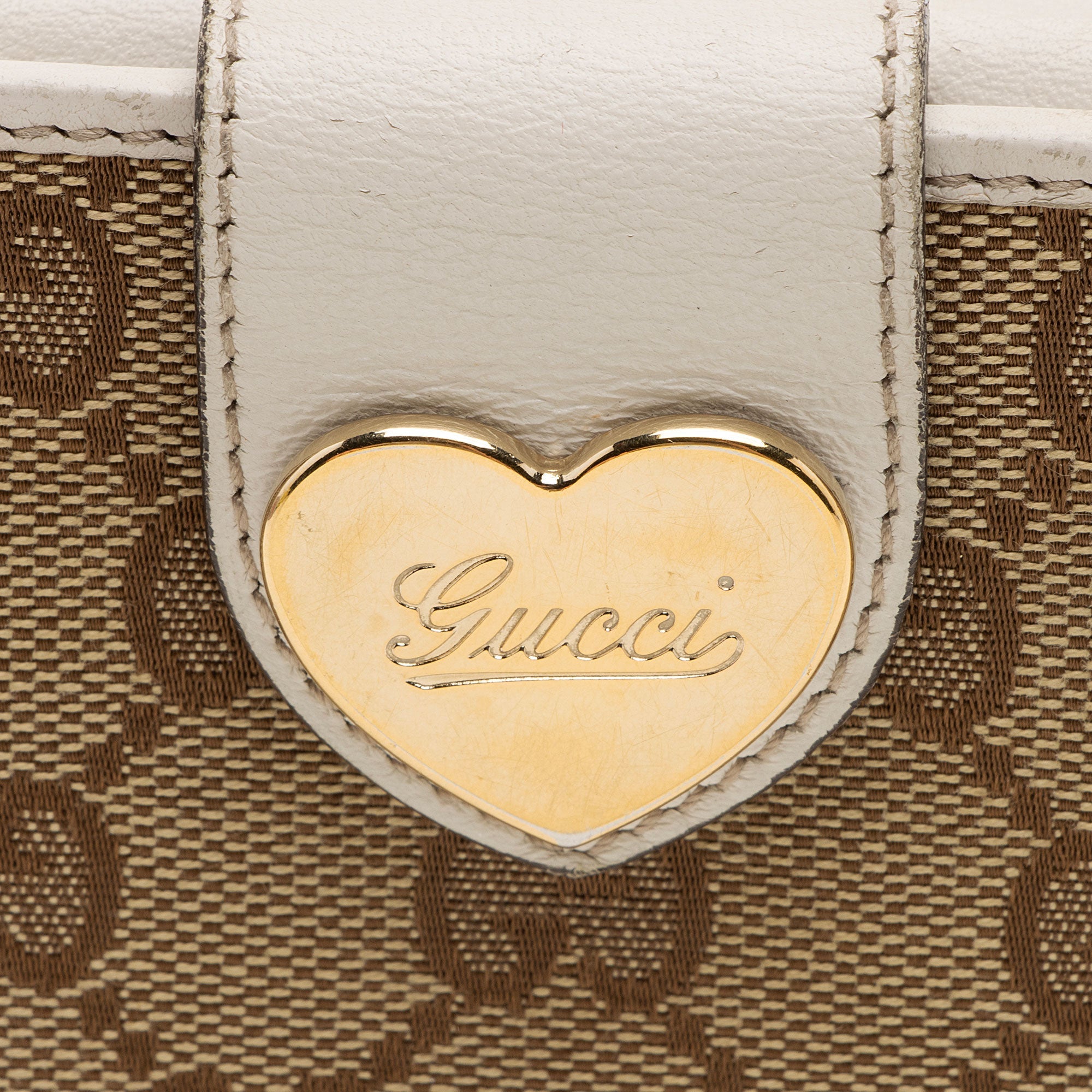 Gucci GG Canvas Heart Script Continental Wallet (SHF-6kTDdx)