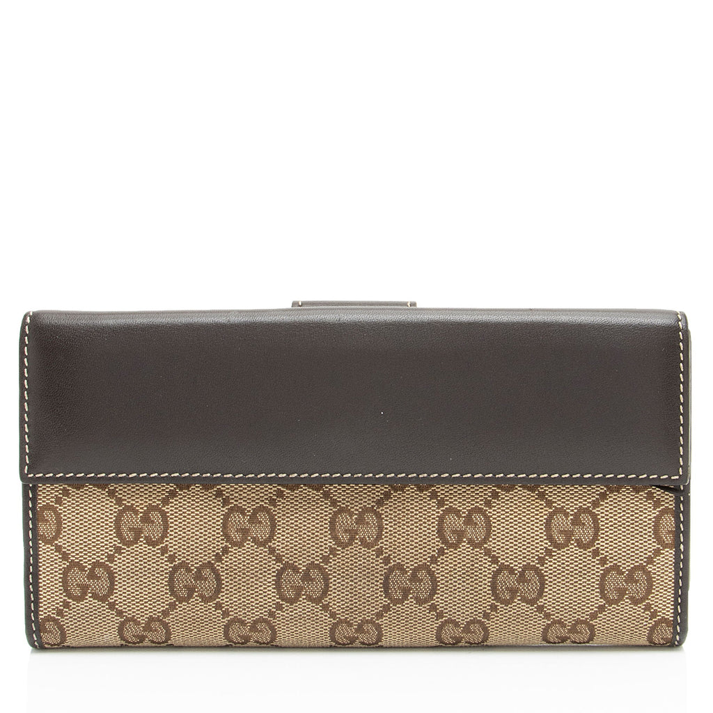 Gucci GG Canvas Heart Script Continental Wallet