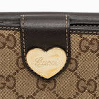 Gucci GG Canvas Heart Script Continental Wallet