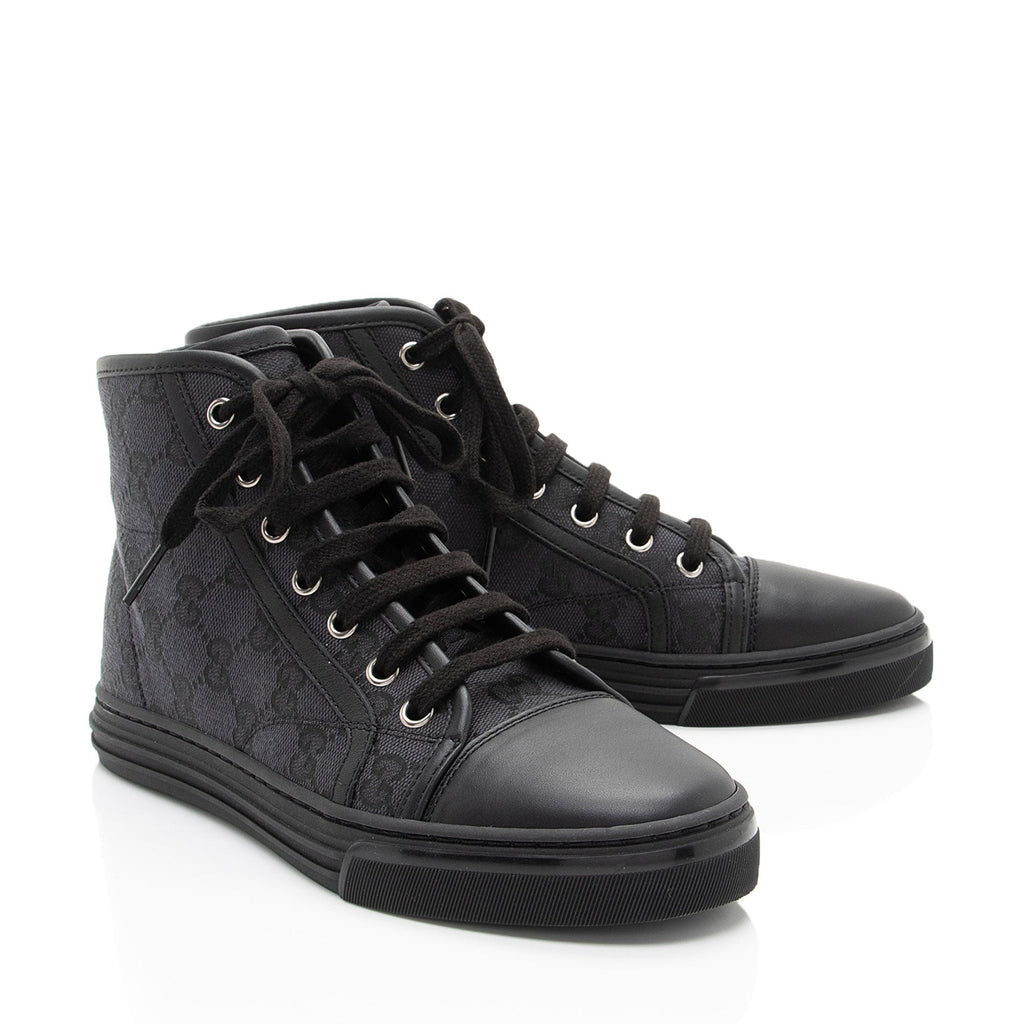 Gucci GG Canvas High Top Sneakers - Size 5.5 / 35.5