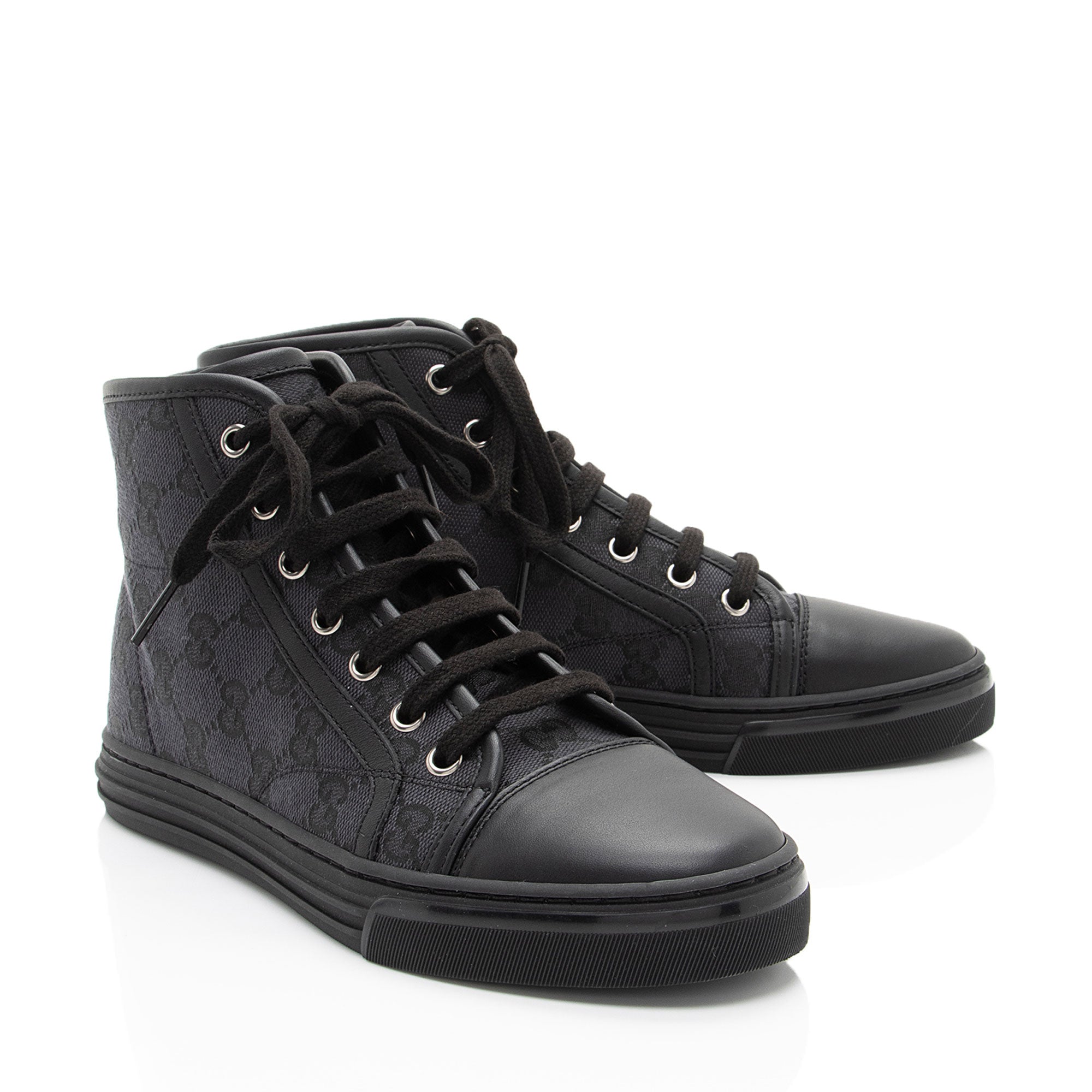 Gucci GG Canvas High Top Sneakers - Size 5.5 / 35.5