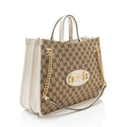 Gucci GG Canvas Horsebit 1955 Chain Medium Tote