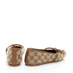 Gucci GG Canvas Horsebit Ballet Flats - Size 8.5 / 38.5