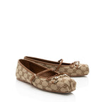 Gucci GG Canvas Horsebit Ballet Flats - Size 8.5 / 38.5