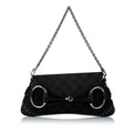 Gucci GG Canvas Horsebit Chain Baguette (SHG-uZLe9a)