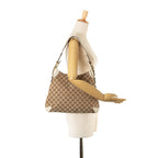 Gucci GG Canvas Horsebit Creole Hobo Bag (SHG-W6hAf3)