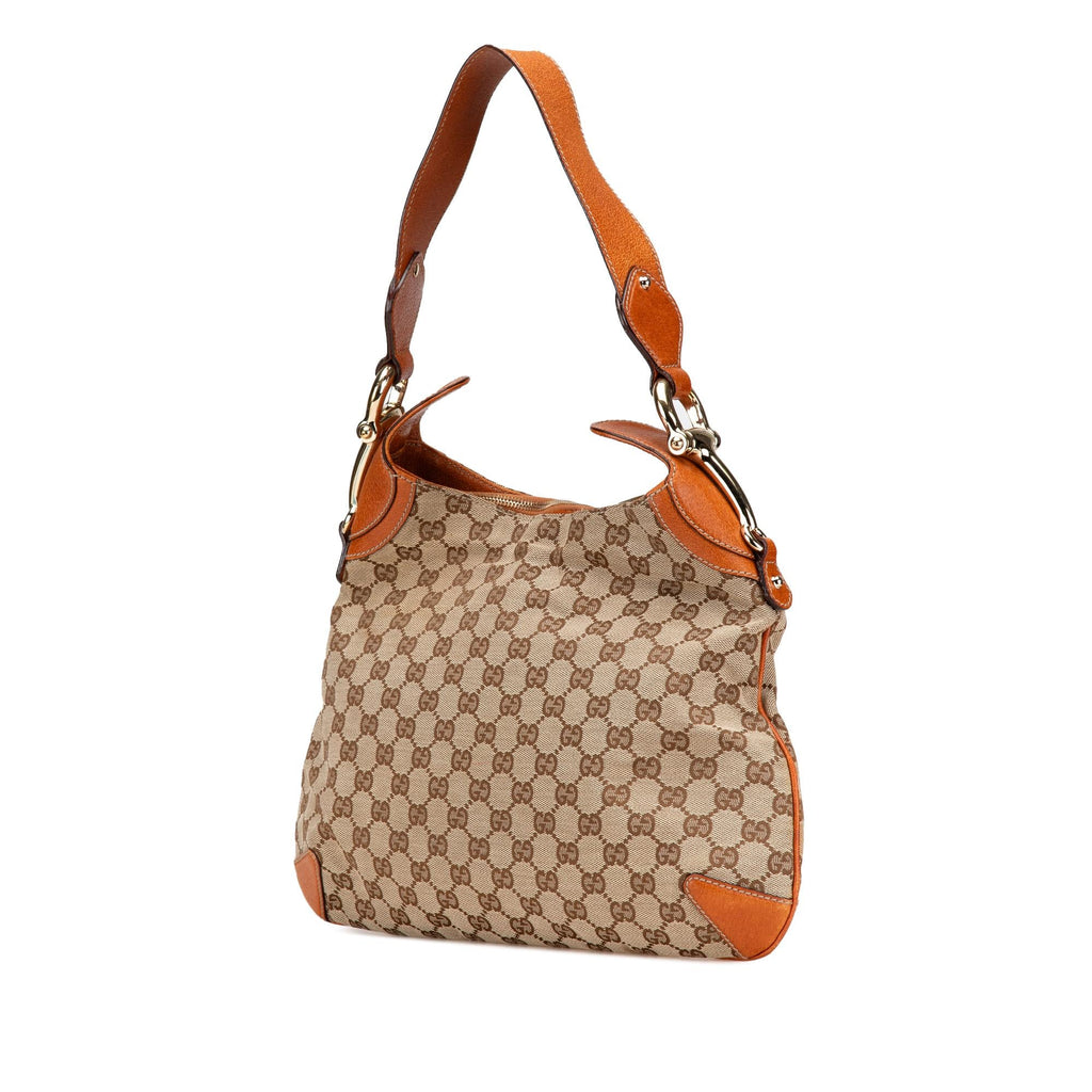 Gucci GG Canvas Horsebit Creole Hobo Bag