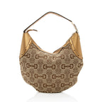 Gucci GG Canvas Horsebit Glam Hobo - FINAL SALE (SHF-14864)