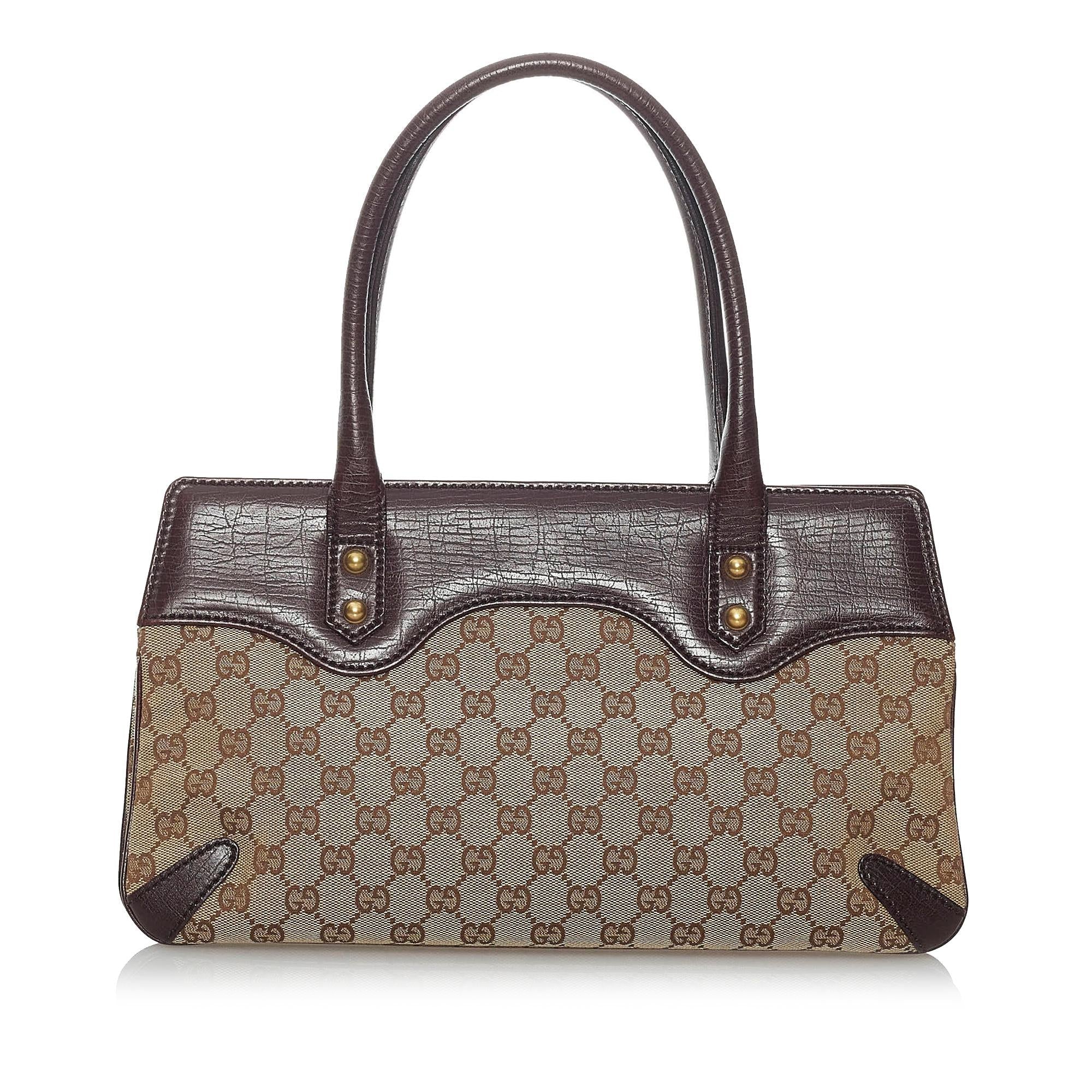 Gucci GG Canvas Horsebit Handbag (SHG-29601)