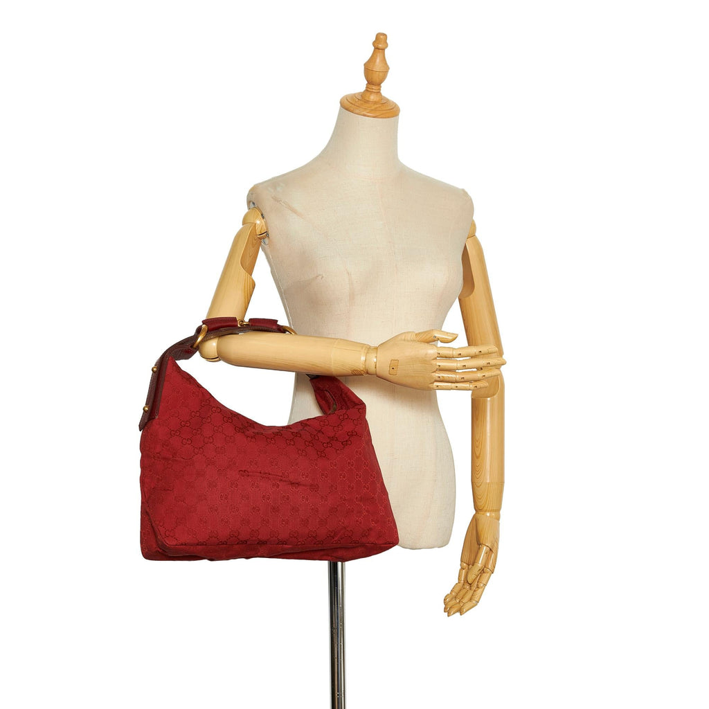 Gucci GG Canvas Horsebit Handbag (SHG-bSt1gy)