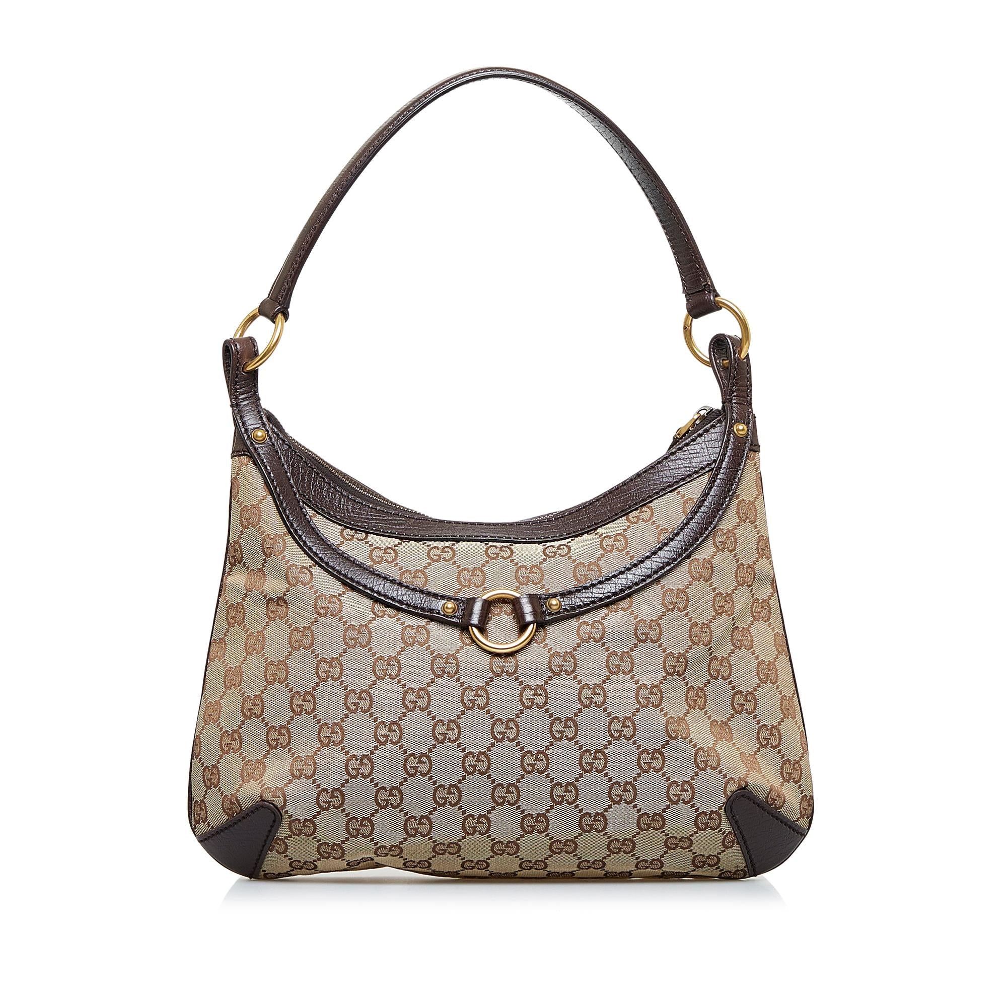 Gucci GG Canvas Horsebit Hobo Bag (SHG-3vKr0U)