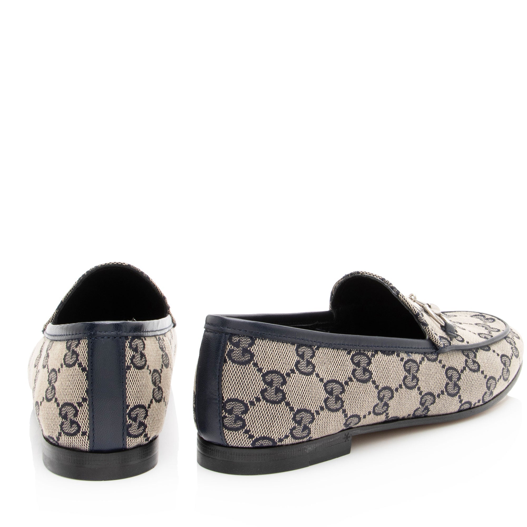 Gucci GG Canvas Horsebit Jordaan Loafers - Size 6 / 36