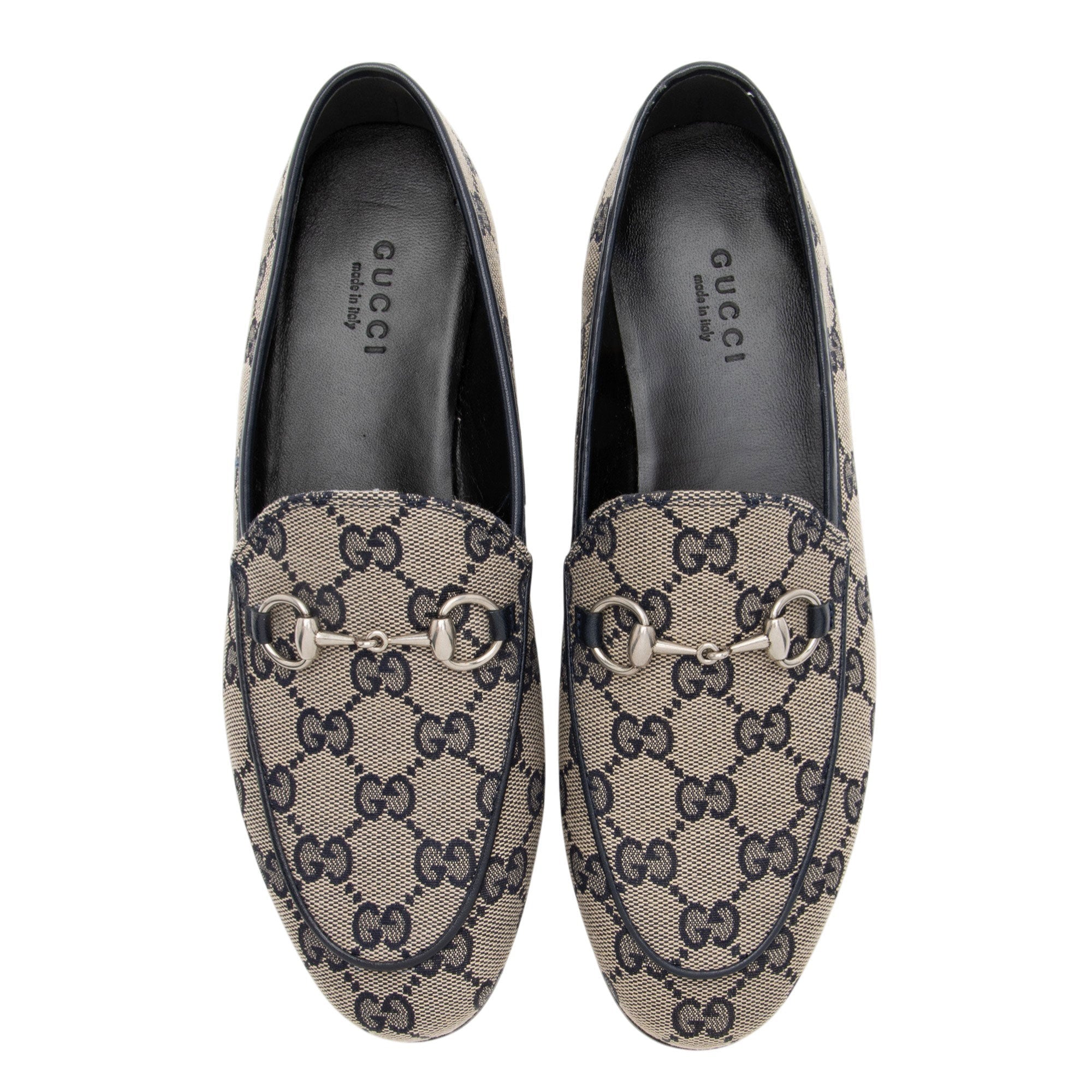Gucci GG Canvas Horsebit Jordaan Loafers - Size 6 / 36
