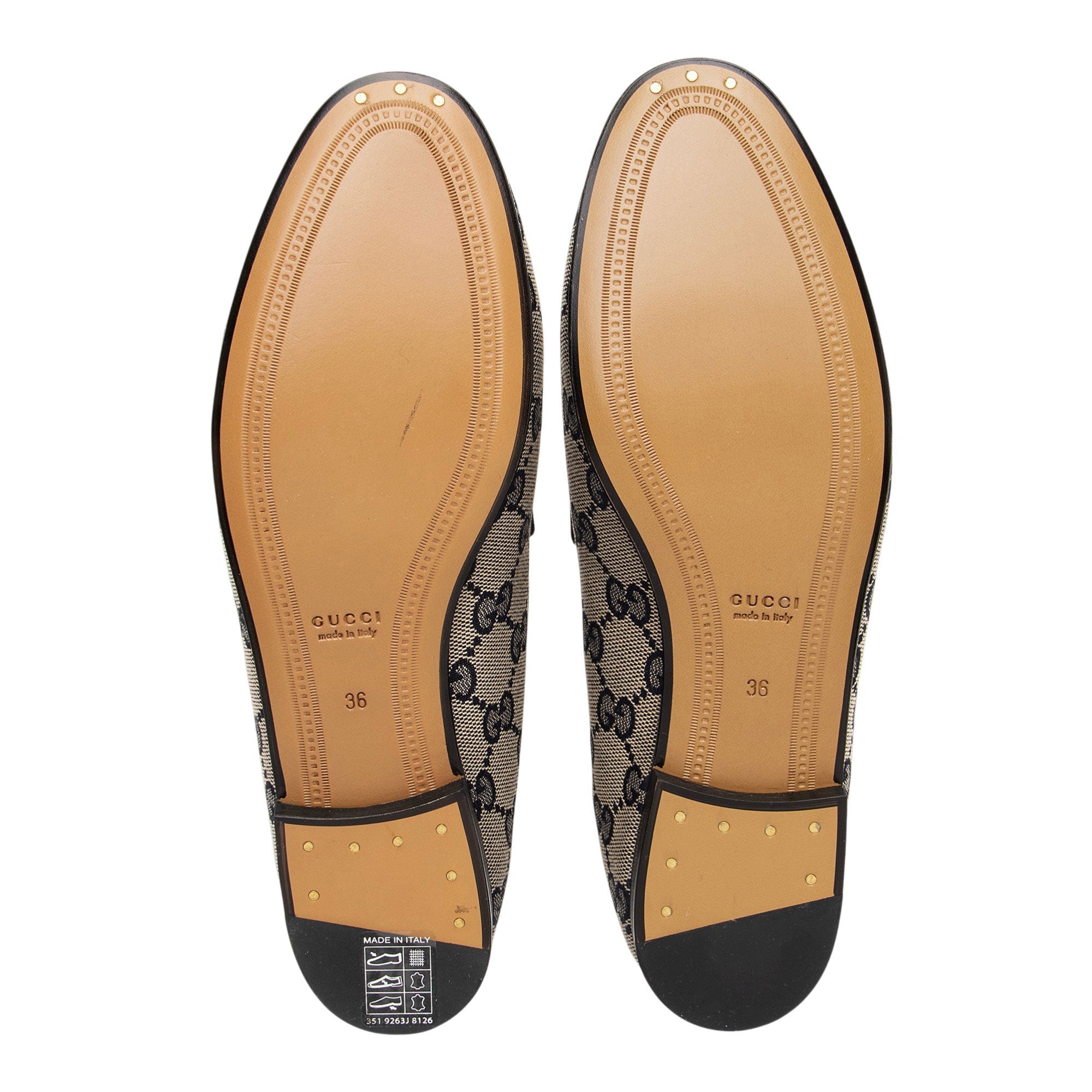 Gucci GG Canvas Horsebit Jordaan Loafers - Size 6 / 36