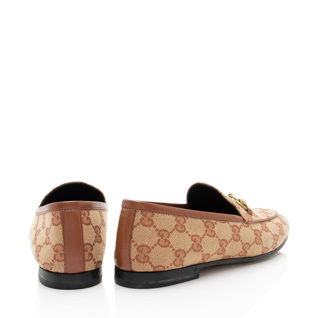 Gucci GG Canvas Horsebit Jordaan Loafers - Size 6.5 / 36.5 - FINAL SALE (SHF-DyXTtO)