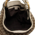 Gucci GG Canvas Horsebit Large Hobo - FINAL SALE (SHF-cqgUHp)