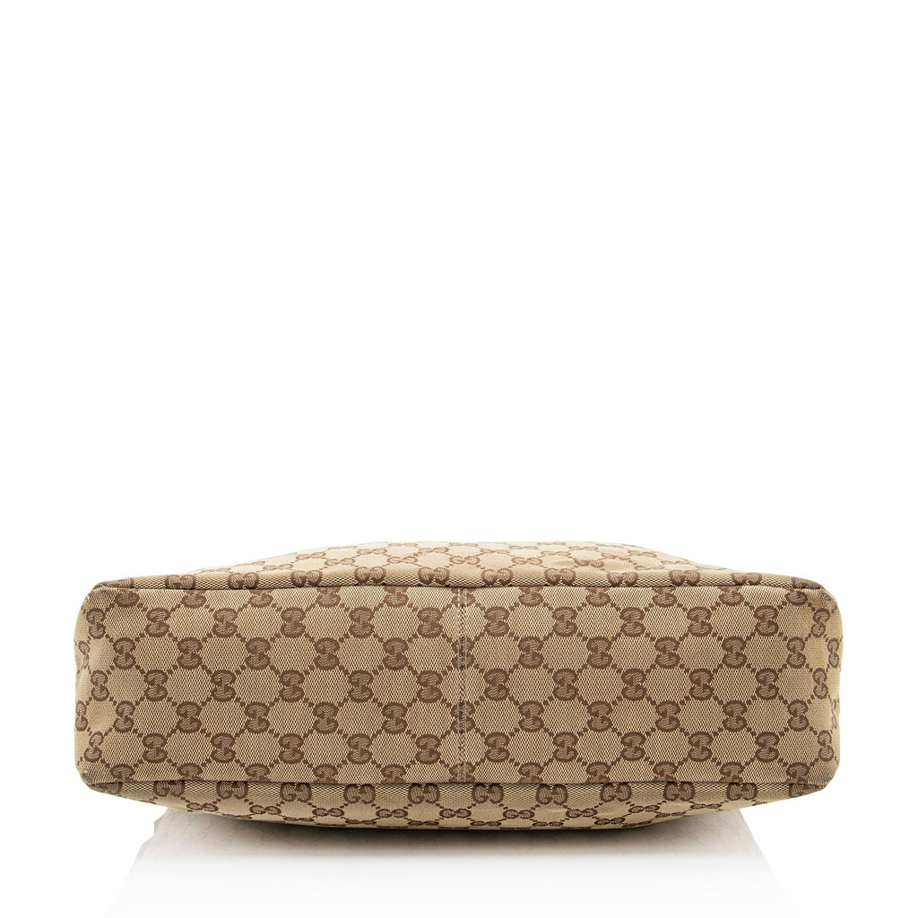 Gucci GG Canvas Horsebit Medium Hobo (SHF-V8RIx7)
