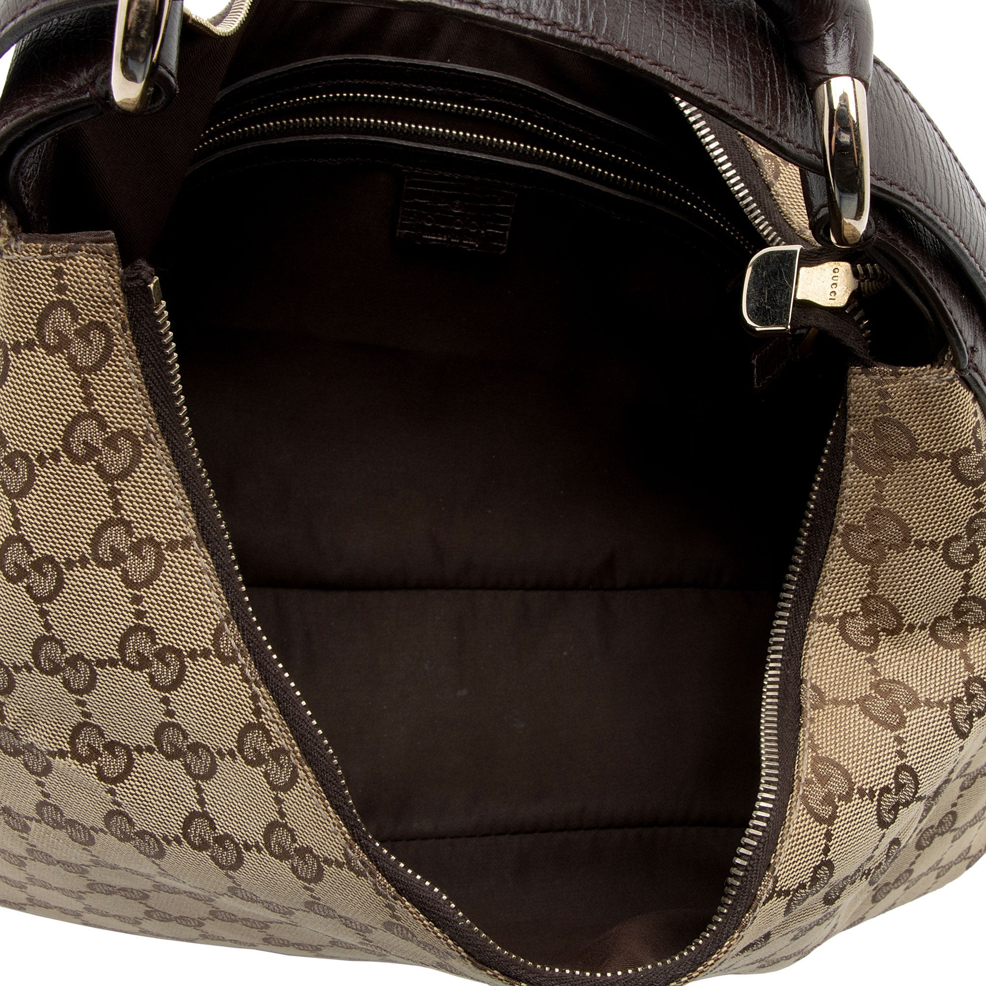 Gucci GG Canvas Horsebit Medium Hobo (SHF-V8RIx7)