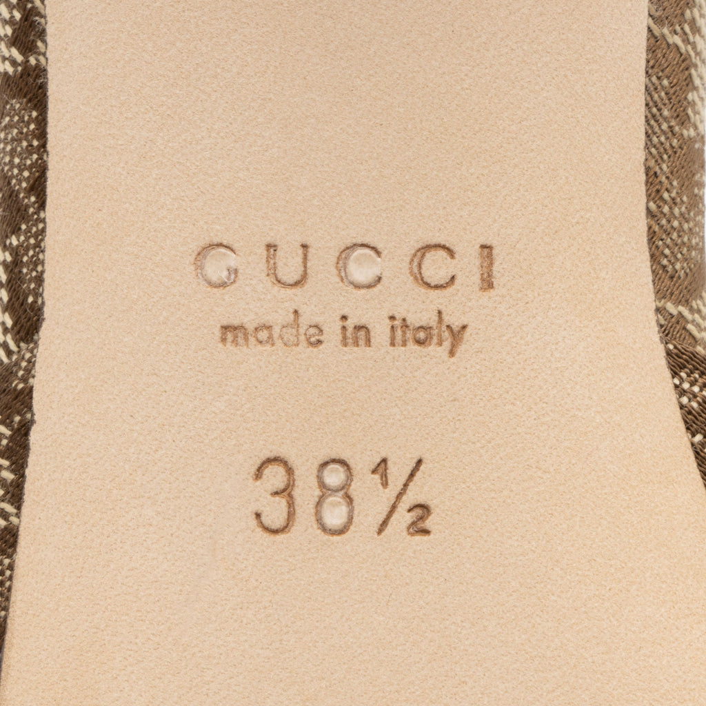 Gucci GG Canvas Horsebit Mules - Size 8.5 / 38.5 (SHF-9cHg23)