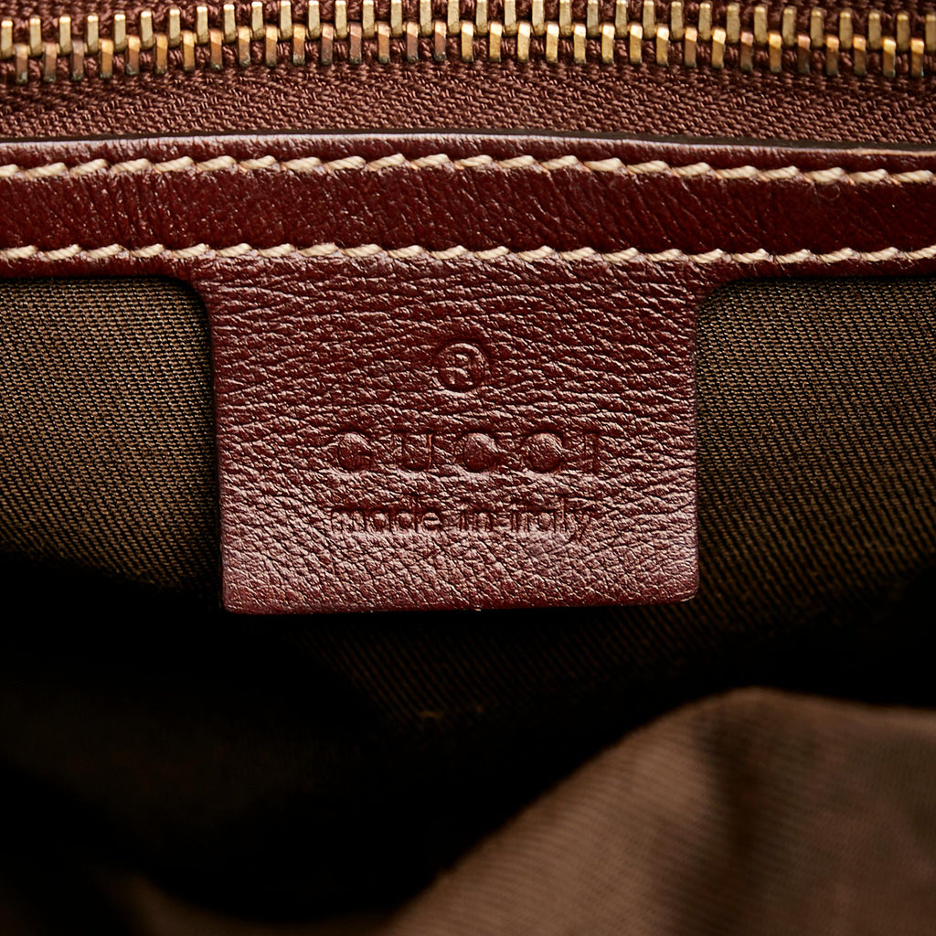 Gucci GG Canvas Horsebit Nail Satchel (SHG-36819)